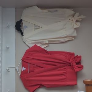 Nine West Surplice Tie Waist Top